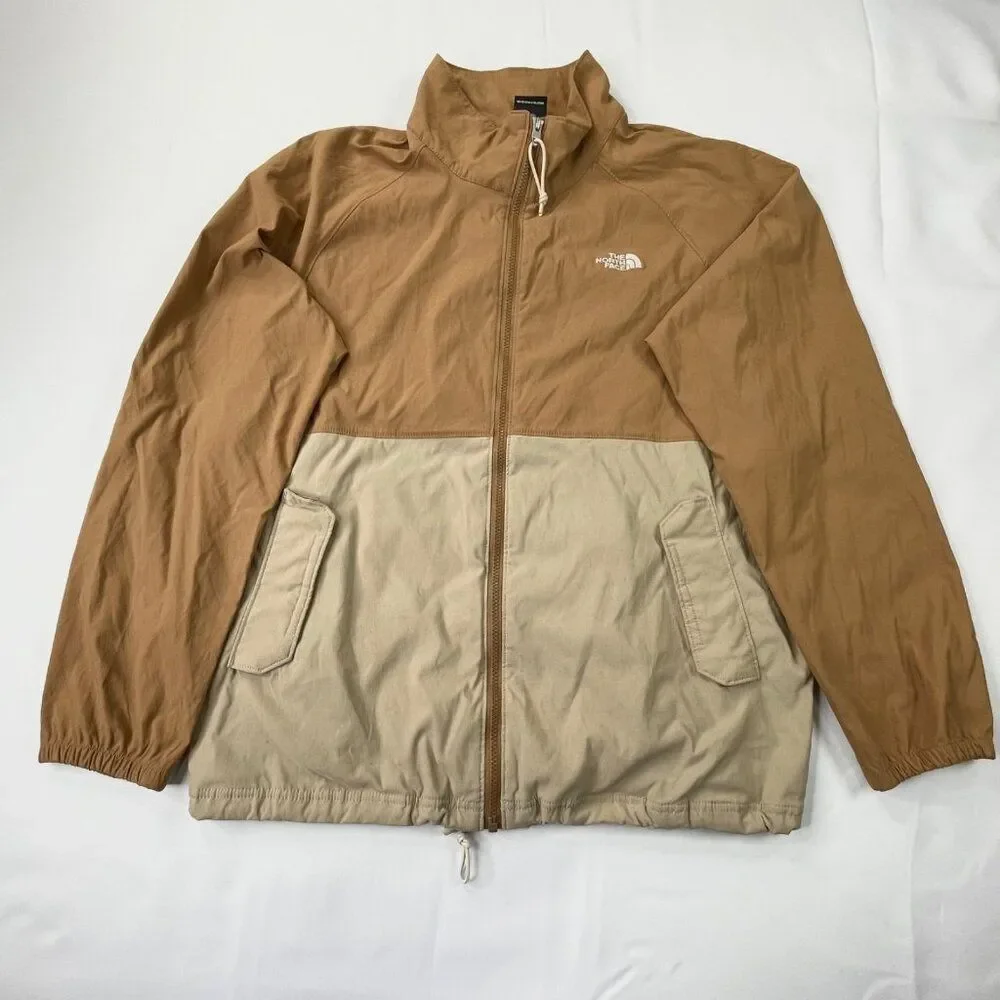 The North Face Class V Full Zip Jacket Colorblock Utility Brown Twill Mens Large